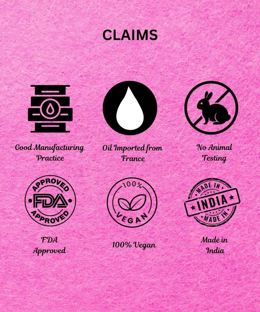 Feelthings Set of certification logos on a pink background