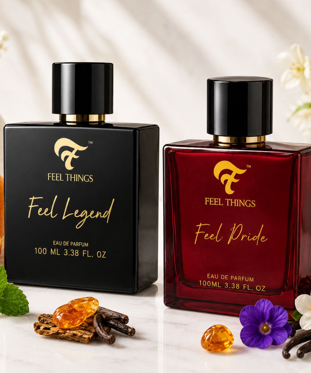  'Feel Legend' and 'Feel Pride' by Feel Things on a decorative background.