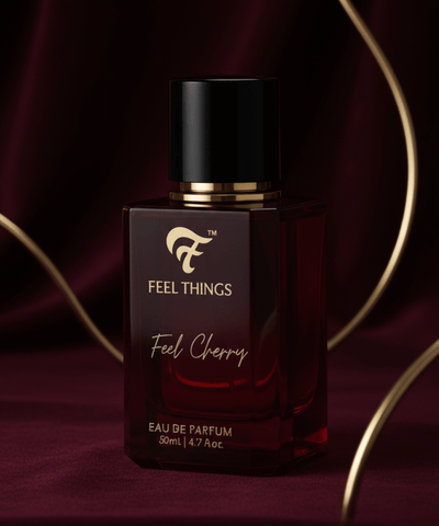 'Feel Things Feel Cherry' on a dark background