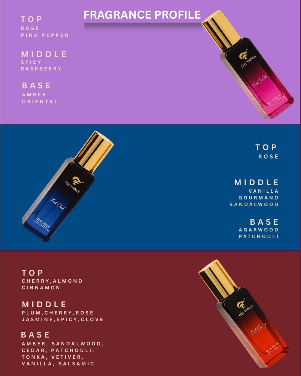 Unisex Perfume Gift Set 3 X 20ML3-in-1 fragrance trio set aromatic woody scent